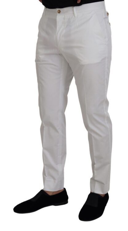 Dolce & Gabbana - Sleek Slim Fit Chinos in White