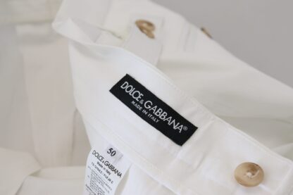 Dolce & Gabbana - Sleek Slim Fit Chinos in White