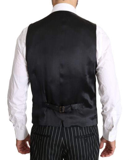 Dolce & Gabbana - Elegant Black Striped Three-Piece Suit