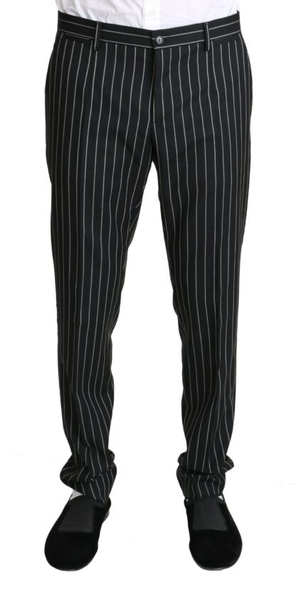 Dolce & Gabbana - Elegant Black Striped Three-Piece Suit