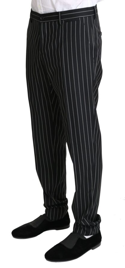 Dolce & Gabbana - Elegant Black Striped Three-Piece Suit