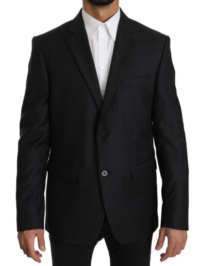 Dolce & Gabbana - Elegant Gray Virgin Wool Formal Blazer