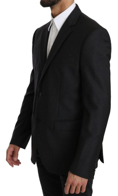 Dolce & Gabbana - Elegant Gray Virgin Wool Formal Blazer