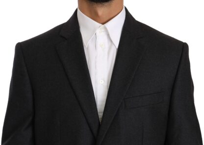 Dolce & Gabbana - Elegant Gray Virgin Wool Formal Blazer