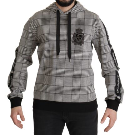 Dolce & Gabbana - Checkered Crown Logo Hooded Sweater