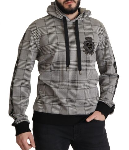 Dolce & Gabbana - Checkered Crown Logo Hooded Sweater