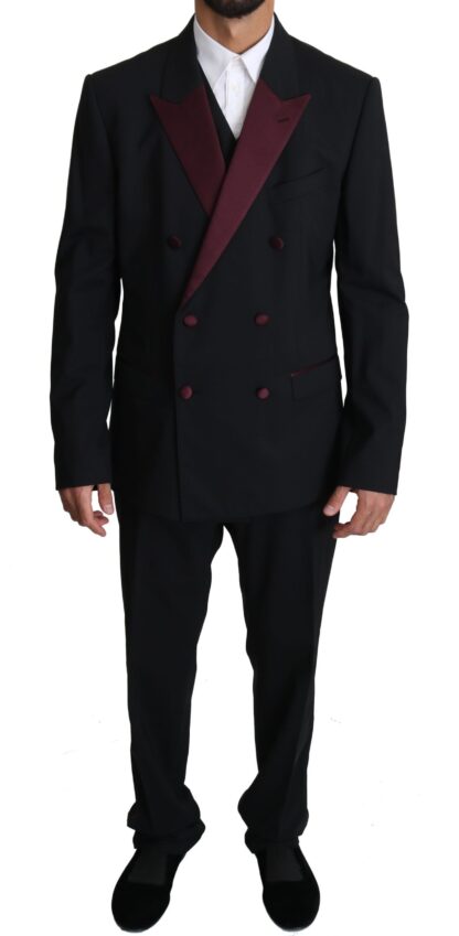 Dolce & Gabbana - Elegant Black Martini Three-Piece Suit