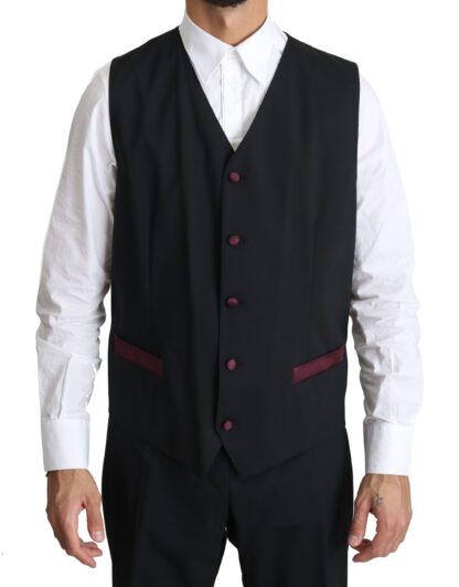 Dolce & Gabbana - Elegant Black Martini Three-Piece Suit