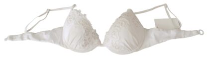 Ermanno Scervino - Chic White Lace Push Up Bra Luxury Lingerie