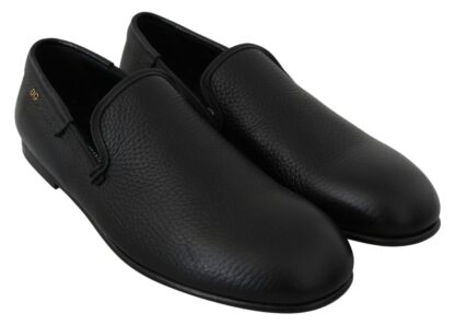 Dolce & Gabbana - Elegant Black Leather Classic Loafers