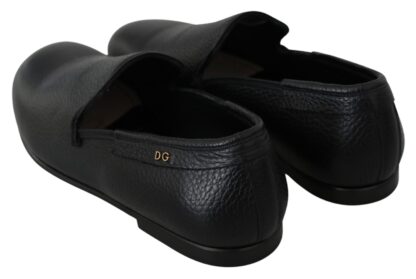 Dolce & Gabbana - Elegant Black Leather Classic Loafers