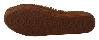 Dolce & Gabbana - Silver Leather Flat Espadrilles