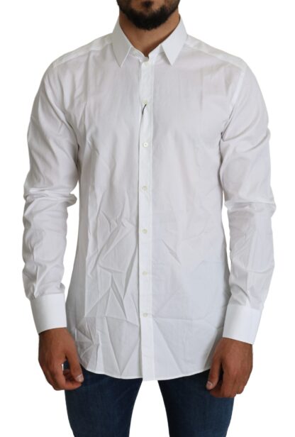 Dolce & Gabbana - Elegant Slim Fit White Cotton Shirt