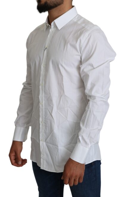 Dolce & Gabbana - Elegant Slim Fit White Cotton Shirt