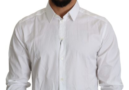 Dolce & Gabbana - Elegant Slim Fit White Cotton Shirt