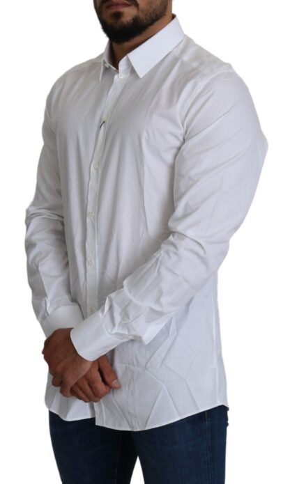 Dolce & Gabbana - Elegant Slim Fit White Cotton Shirt