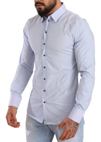 Dolce & Gabbana - Elegant Light Blue Slim Fit Dress Shirt