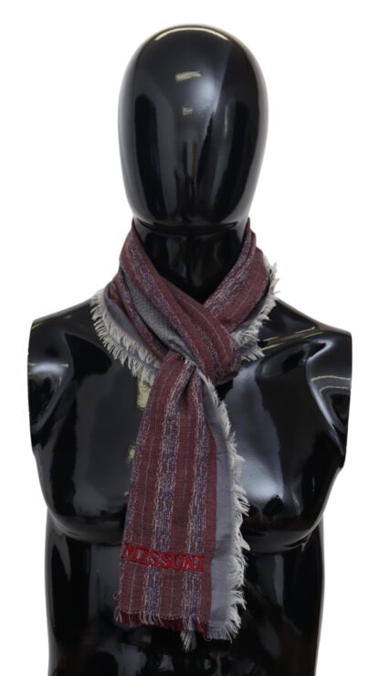 Missoni - Elegant Wool Blend Patterned Scarf