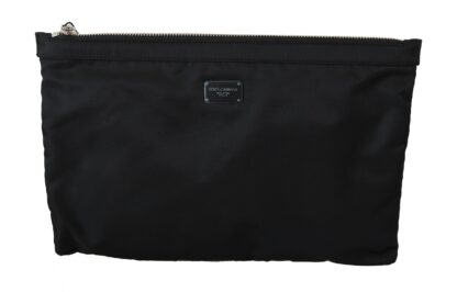 Dolce & Gabbana - Elegant Black Hand Pouch for the Modern Man