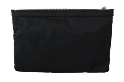 Dolce & Gabbana - Elegant Black Hand Pouch for the Modern Man