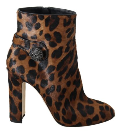 Dolce & Gabbana - Leopard-Print Calf Hair Ankle Boots