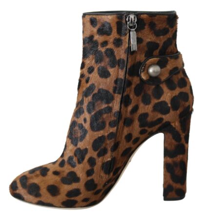 Dolce & Gabbana - Leopard-Print Calf Hair Ankle Boots