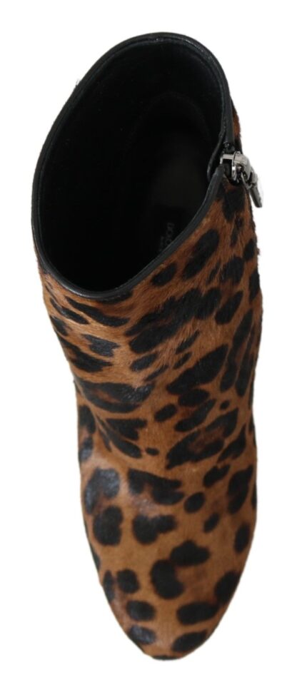 Dolce & Gabbana - Leopard-Print Calf Hair Ankle Boots