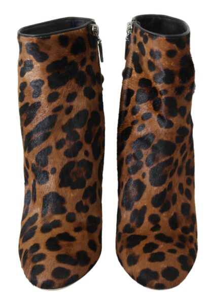 Dolce & Gabbana - Leopard-Print Calf Hair Ankle Boots