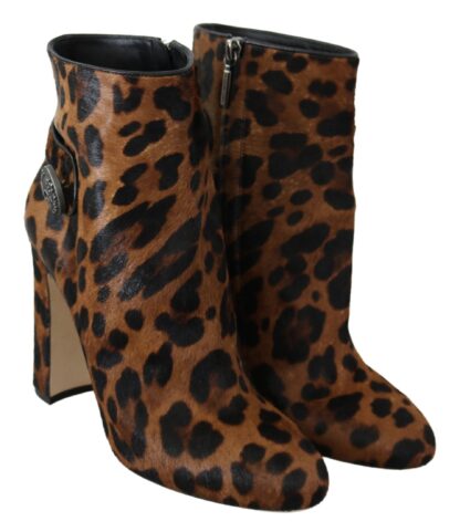 Dolce & Gabbana - Leopard-Print Calf Hair Ankle Boots