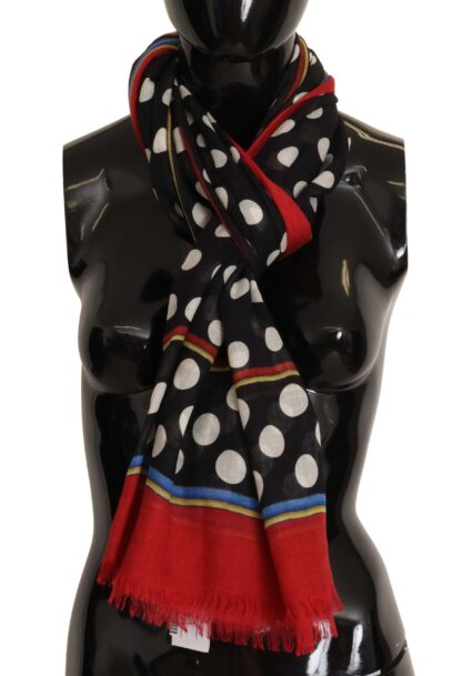 Dolce & Gabbana - Elegant Silk Twill Square Scarf with Polka Dots