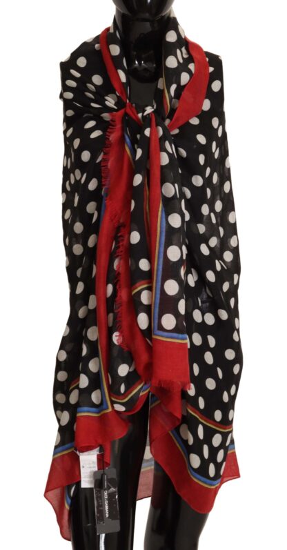 Dolce & Gabbana - Elegant Silk Twill Square Scarf with Polka Dots