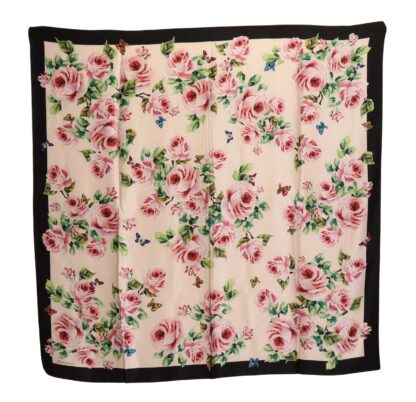 Dolce & Gabbana - Elegant Floral Cashmere Silk Scarf