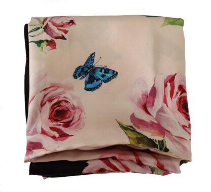 Dolce & Gabbana - Elegant Floral Cashmere Silk Scarf