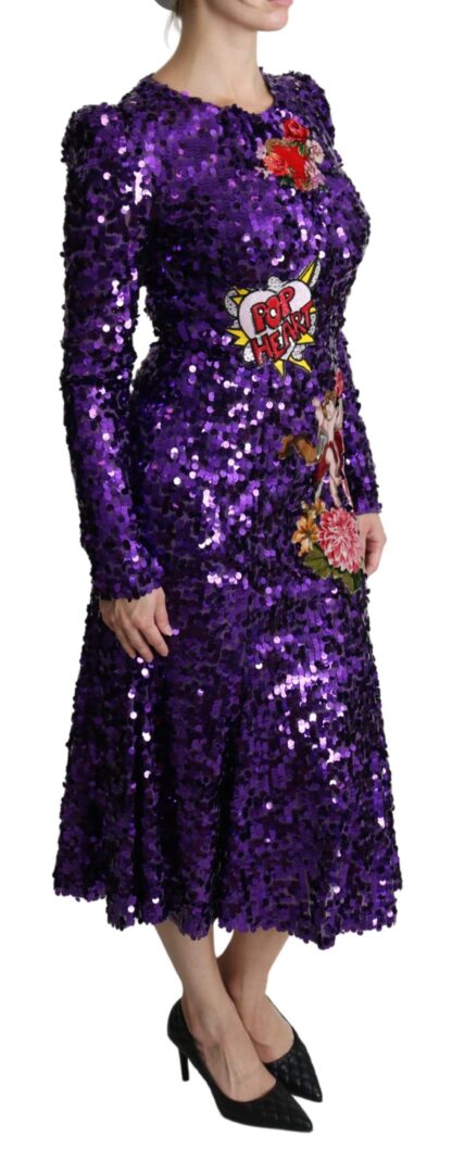 Dolce & Gabbana - Glittering Purple Sequined Maxi Dress