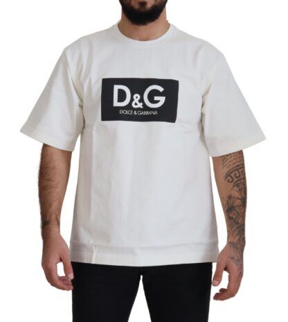 Dolce & Gabbana - Chic White Logo Print Tee