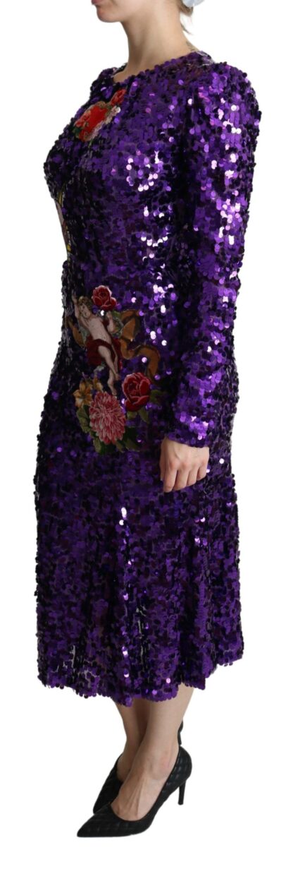 Dolce & Gabbana - Glittering Purple Sequined Maxi Dress