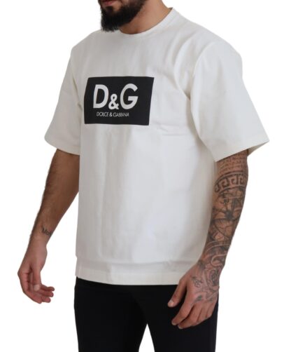 Dolce & Gabbana - Chic White Logo Print Tee