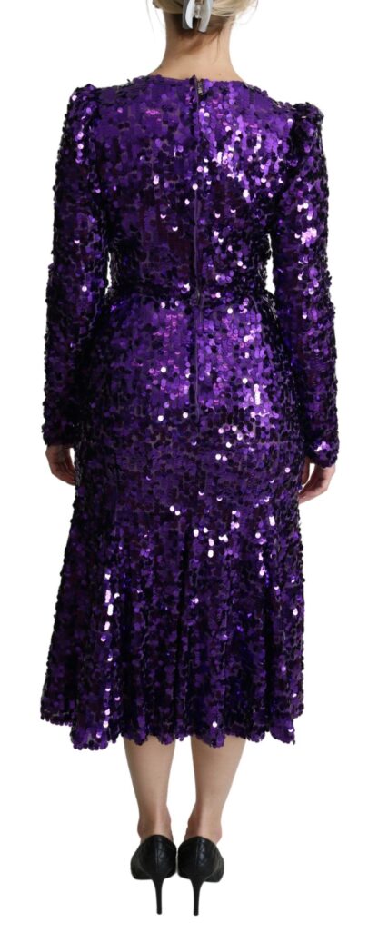 Dolce & Gabbana - Glittering Purple Sequined Maxi Dress