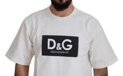 Dolce & Gabbana - Chic White Logo Print Tee