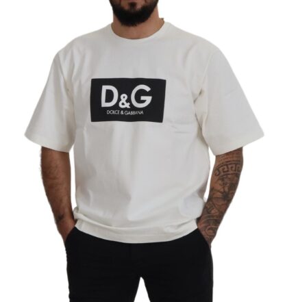 Dolce & Gabbana - Chic White Logo Print Tee