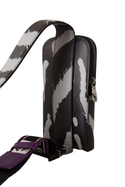 Dolce & Gabbana - Elegant Tiger Print Phone Pocket Neck Strap