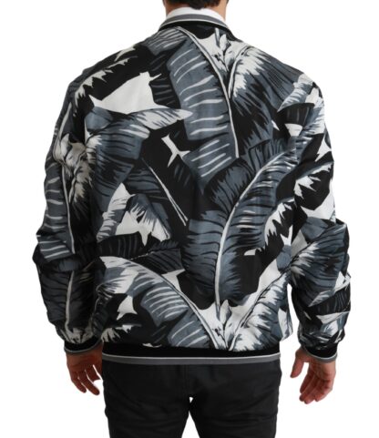 Dolce & Gabbana - Black Banana Leaf Print Bomber Jacket