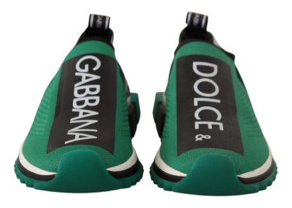 Dolce & Gabbana - Sleek Black and Green High-Craft Sneakers