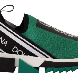 Dolce & Gabbana - Elegant Super King Leather Sneakers - Silver & Black