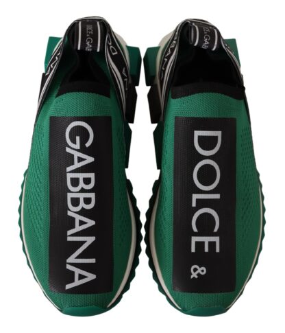 Dolce & Gabbana - Sleek Black and Green High-Craft Sneakers