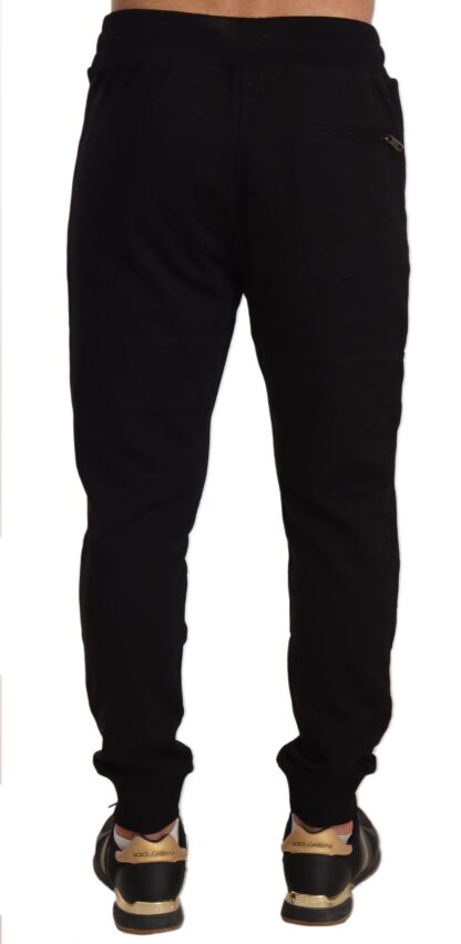 Dolce & Gabbana - Elegant Black Sweatpants with Heart Patch