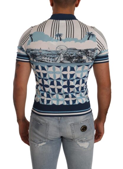 Dolce & Gabbana - Elegant Silk Blend Polo T-Shirt in GIO PONTI Print