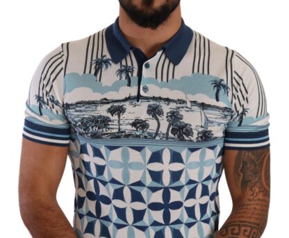 Dolce & Gabbana - Elegant Silk Blend Polo T-Shirt in GIO PONTI Print