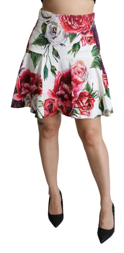 Dolce & Gabbana - Floral Brocade A-Line Mini Skirt