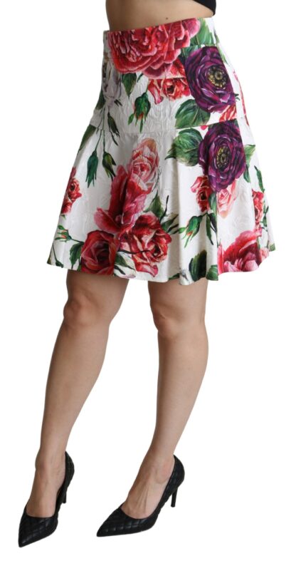 Dolce & Gabbana - Floral Brocade A-Line Mini Skirt